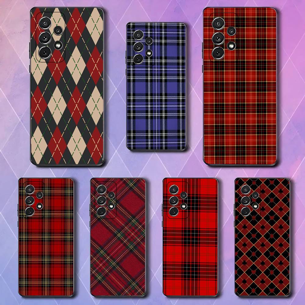 Красочная клетка Для Samsung Galaxy S25 S24 S23 Ultra S22 S21 Plus S20 Черный Мягкий Силиконовый Защитный Чехол