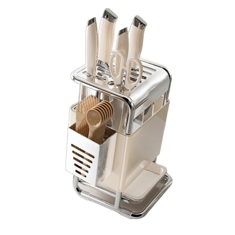 Anti-slip Countertop Knives Holder Stable Cutlery Organizer Kitchen Storage Rack Kitchenware