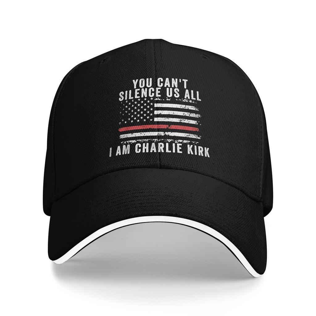 Summer You Can't Silence Us All I Am Charlie Kirk Baseball Cap Hiking Fishing Streetwear Design Trucker Hat Couple Baseball Caps