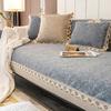 Кружевные текстурированные чехлы для диванов из синели для гостиной, 3 сиденья, роскошный чехол для дивана, L-образный чехол для стула, нескользящий чехол