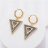 CMM модные геометрические треугольные цветные циркониевые серьги-подвески, простые темпераментные богемные женские украшения в корейском стиле