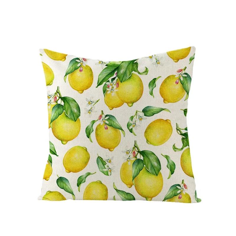 Летняя скандинавская наволочка с принтом подсолнуха, домашний декор для дивана, наволочка / чехлы для подушек, прямая поставка Hogar