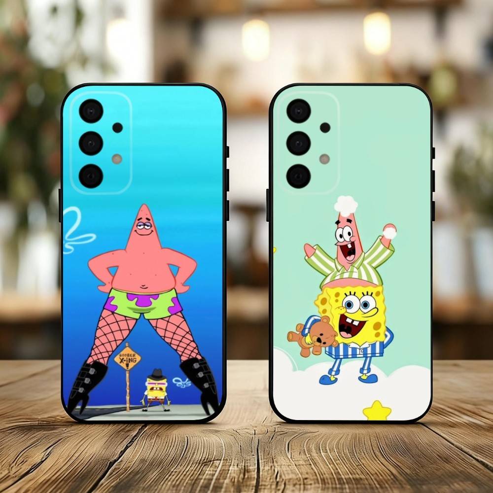 Чехол для телефона S-Sponge F-Funny B-Bob Animation для Samsung Galaxy A73, A72, A71, A70, A53, A52, A51, Других Мягкий Черный Корпус
