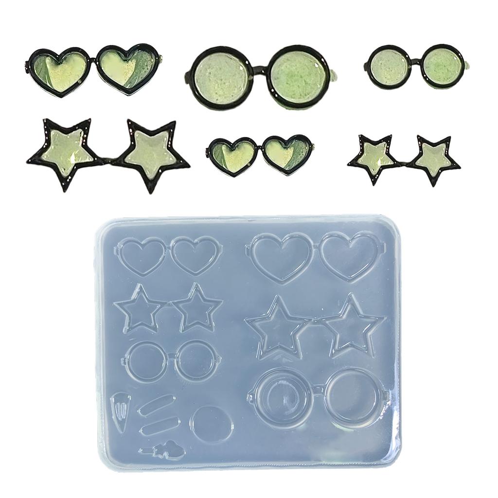 Элегантная форма для аксессуаров в виде очков, уникальная форма для подвески в форме очков, гибкая силиконовая форма для поделок