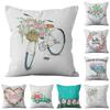 New Digital Printing Spring Theme Pillow Cover Home Sofa Pillow Cushion Cover