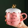 Creative Lovely Christmas Mug Gold Painted Ceramic Water Cup Coffee Cup Milk Cup