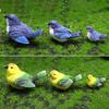 1 SET Multicolor Faux Birds' Nests Statue Mixed Sizes Simulation Sparrow Model  Outdoor Indoor