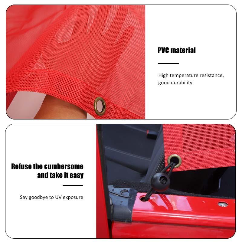 Car Rear Trunk Sunshade Mesh Sunscreen Cover for Jeep Wrangler JK 4-Door Version Exterior Accessories, UV Protection