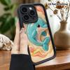Чехол для телефона: 2D плоский дизайн, подходящий для защитного чехла iPhone 18 17 16 15 14 13 Pro, рельефный маленький дельфин, идеальный для Рождества и Хэллоуина