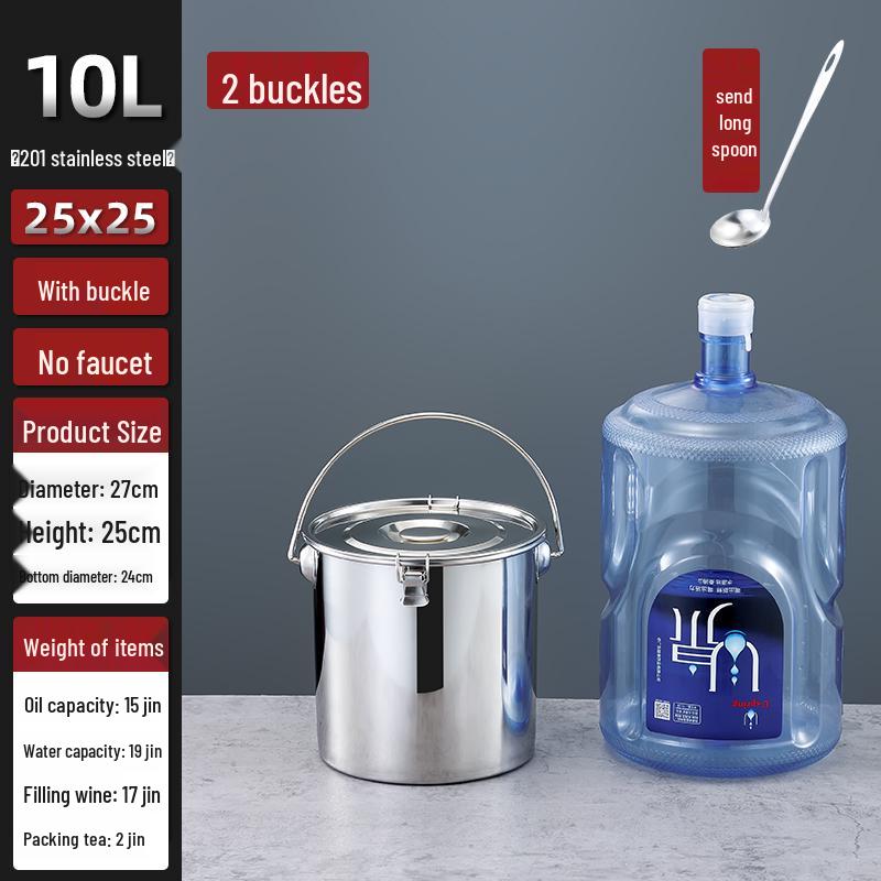 Extra Thick Stainless Steel Multi-Purpose Bucket with Faucet and Buckle