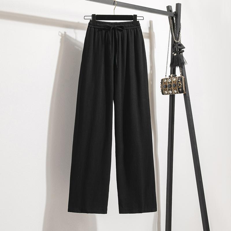 Dimanaf Summer 2025 Women Plus Size Pants High Waist Basic Elastic Pants Loose Female Casual Trousers Long Pants