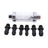 Motorcycle Inline Fuel Filters 3/8" 1/4" 5/16" Fitting Universal Fuel Filter Chromed Gas Glass Reusable Oil Fuel Filter