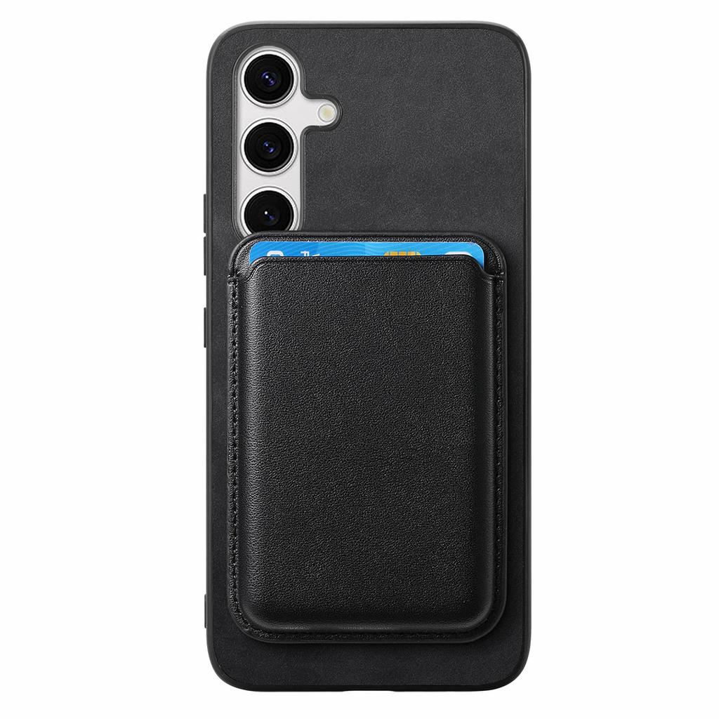 Чехол для Samsung Galaxy S25+ Съемный магнитный карман для карт Кожаная задняя крышка для телефона
