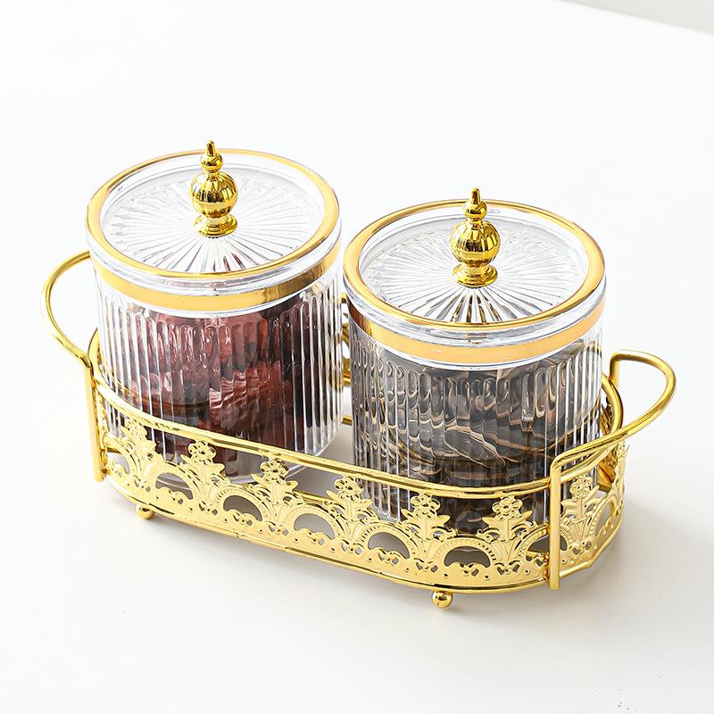 Прозрачная полосатая банка для приправ на кухне, контейнер для хранения зерна, позолоченная банка для сахара, бытовая коробка для приправ, банка для соли