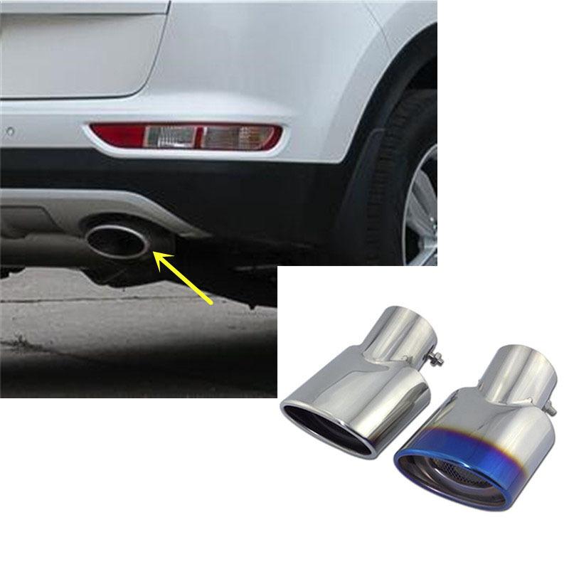Stainless Steel Car Muffler Exterior End Pipe Outlet Dedicate Exhaust Tip Tail For Kia Kx5 Sportage 2016-2018 Car Accessories