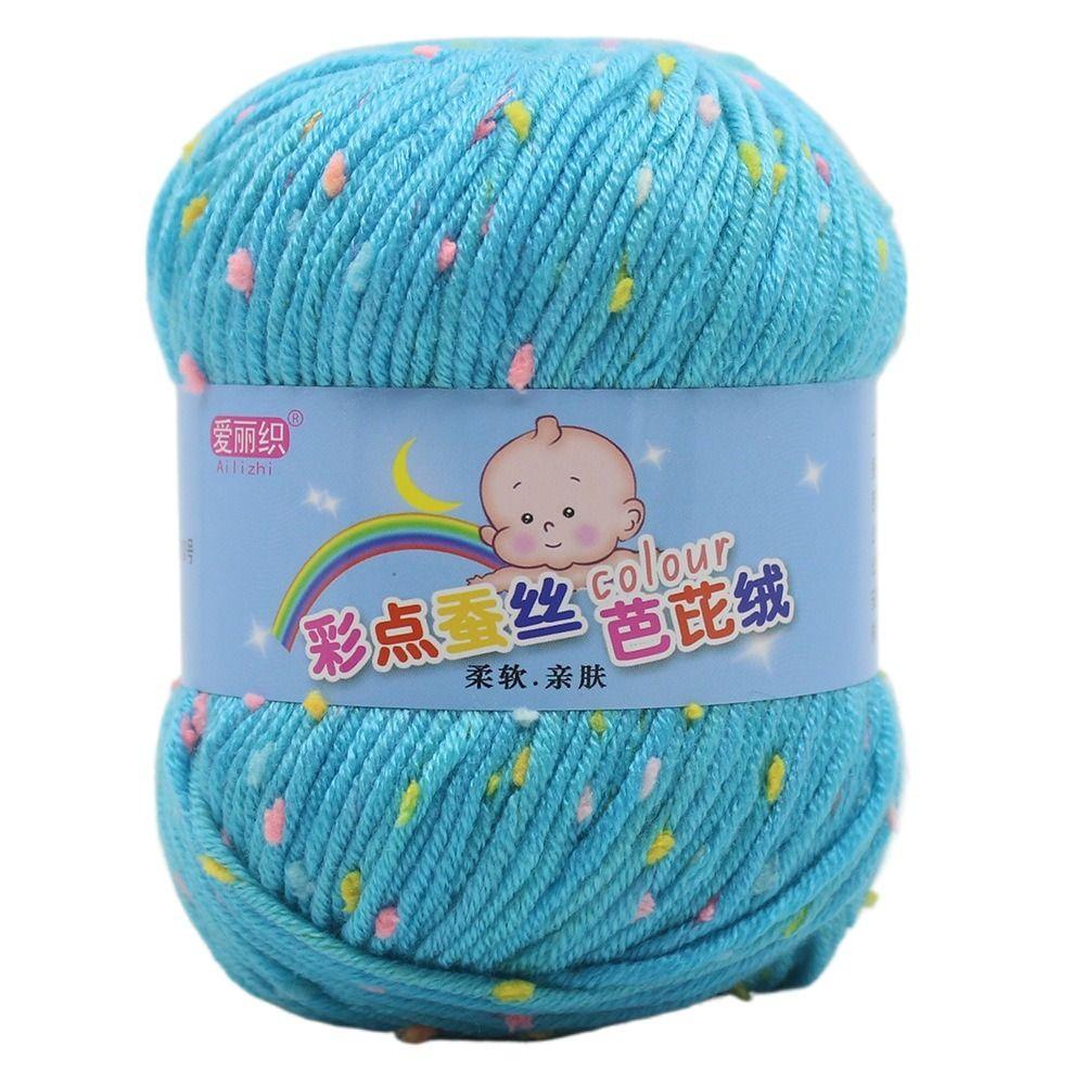 Multicolor Wool Yarn 50g/Roll Yarn Ball Practical DIY Hand Knitting For Basket Carpets