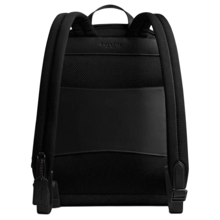 Coach Рюкзак Theo 27 Classic Monogram из ткани Большой мужской рюкзак Черный CAK98-BLK
