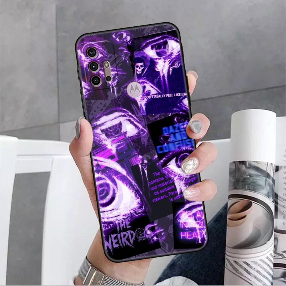 Чехол со страшным лицом и глазами для Motorola G30 G9 Play G82 G52 G60 G8 G9 Power G50 One Fusion Edge 30 20, черный, мягкий чехол для телефона