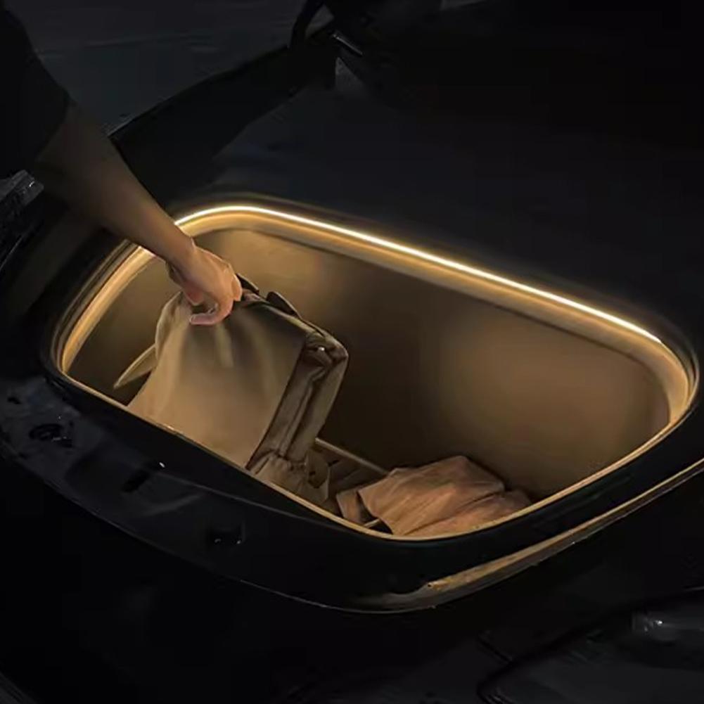 3M 5M супер яркая светодиодная лента модифицированное освещение для Tesla Model 3 YSX автомобильный передний багажник светодиодная трубка водонепроницаемый силиконовый свет