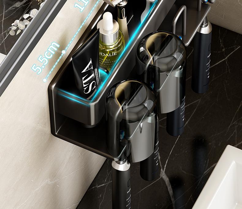 Настенный набор держателей для зубных щеток и ополаскивателя для рта без сверления