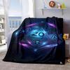 RPG-style dice pattern Flannel printed blanket suitable for all seasons suitable for living room office sofa and travel