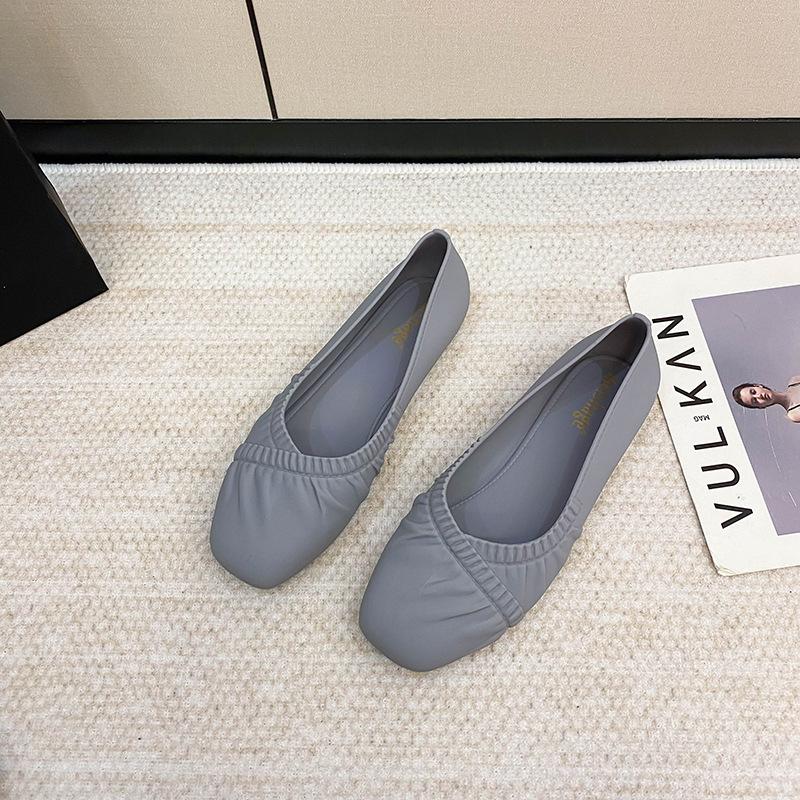 Желеобразная обувь, женские корейские повседневные туфли с открытым носком, одиночные туфли с низким берцем, модные пластиковые непромокаемые сандалии на низком каблуке