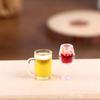 5Pcs 1:12 Dollhouse Miniature Wine Cup Beer Mug Wine Bottle Model Doll Decor Toy