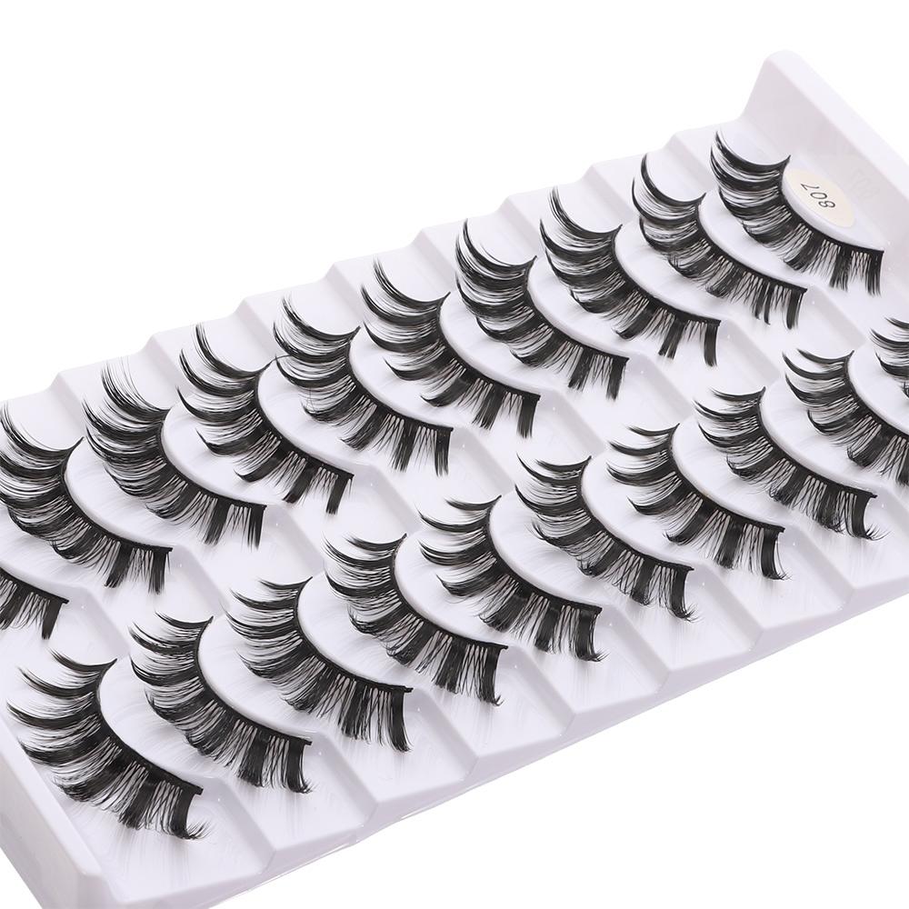 Natrual Long 3D Faux Mink Lash Handmade Fake Eyelash Beauty Eye Makeup Tools Eye Lash Extension