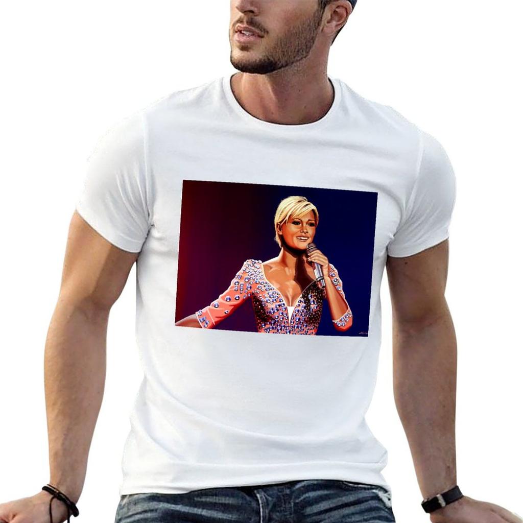 Helene Fischer Painting TShirt Plus Size Workout Short Sleeve Top