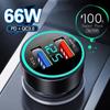 Pd Car Charger 66w Dual Usb Fast Charging Qc 3.0 Car Phone Charger Adapter For Iphone 13 12 Samsung Xiaomi Huawei