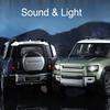 1:24 Land Rover Defender Range Rover Sv Сплав Литой Модель Машины Игрушки 6 Открывающихся Дверей Звук Свет Инерционные Машинки Для Мальчиков Подарок