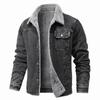 Winter Men's Denim Jackets Man Casual Fleece Warm Windbreaker Jacket Fashion Mens Retro Military Jean Coats Clothing