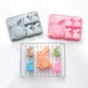 5 Easter Rabbit Silicone Mold Festival Cake Baking Plate Ice Baking DIY Auxiliary Food Making Mold