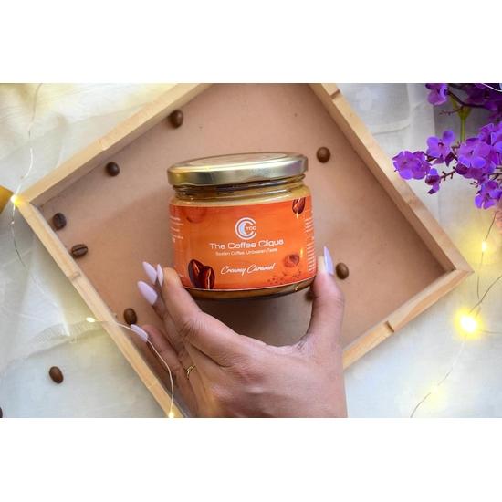 Кофейная паста The Coffee Clique со вкусом сливочной карамели - 250 г | Растворимая, насыщенная и кремовая паста, не требующая консервантов и сахара