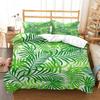 Минималистичный принт свежих зеленых листьев Пододеяльник Наволочка Комплект постельного белья размера Queen Комплект постельного белья Роскошный Настраиваемый Комплект постельного белья