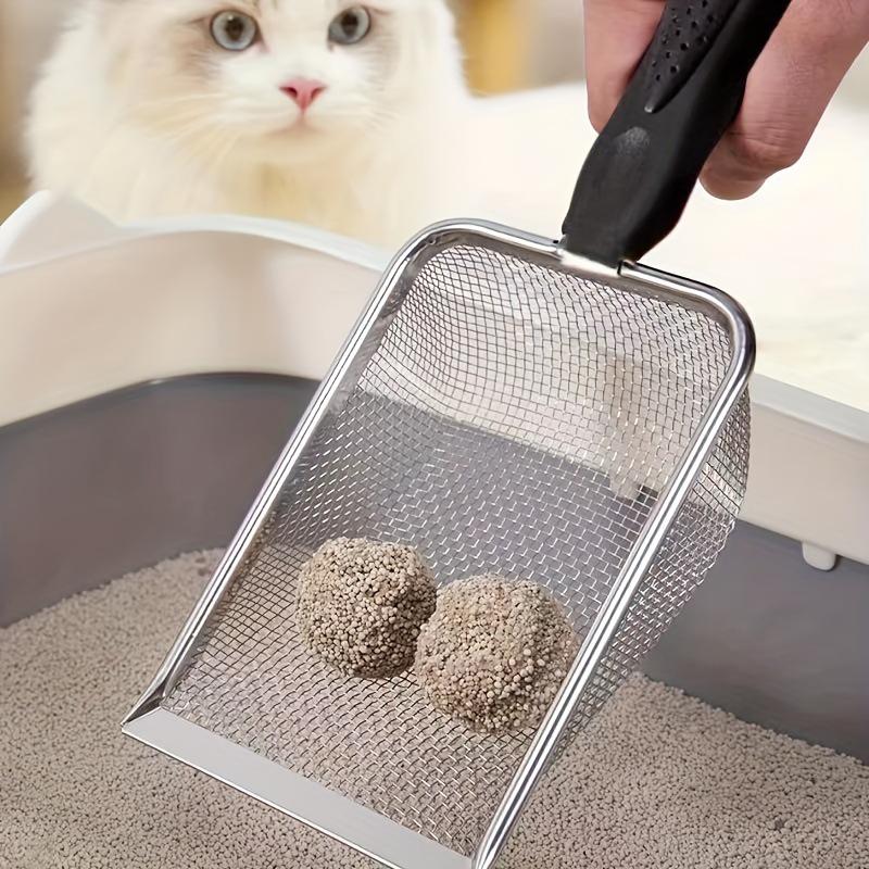 Stainless Steel Cat Litter Scoop with Small Holes - Ideal for Bentonite and Walnut Sand