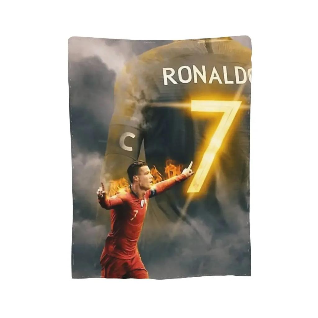 CR7 Cristiano Blanket Soft Warm Flannel Throw Blanket Bedspread for Bed Living Room Picnic Travel Home Sofa