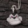 Bling Iced Out Gorilla Pendant Necklace Micro Pave Zircon Monkey Necklace Men and Women Hip Hop Rock Rap Trend Jewelry