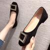 Fashion Square Toe Flat Women's Shoes Spring Autumn New Shallow Rhinestones Black Versatile Red Soft Soled Large Size Shoes for Women