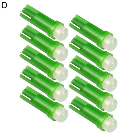 10 шт. T5 индикаторная лампа светодиодные лампы высокой яркости 12 В автомобильная приборная панель керамическая сигнальная лампа COB для автомобиля