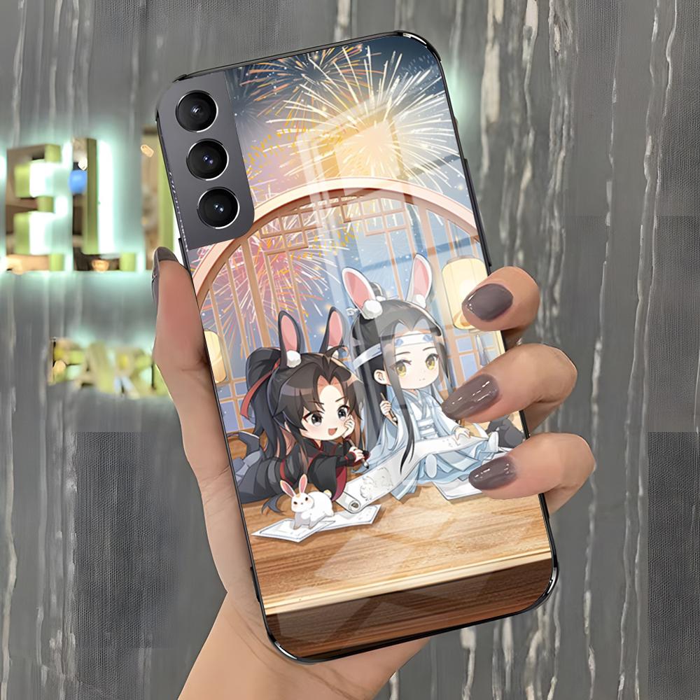 Чехол для телефона Mo Dao Zu Shi для Samsung A25 A13 A33 5G A54 A36 A35 A56 A52 A14 Ударопрочная стеклянная крышка