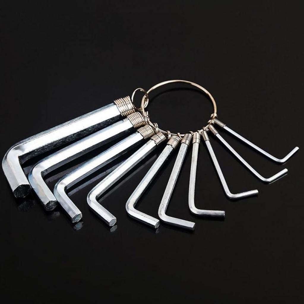 10Pcs/Set Portable Hexagon Hex Key Wrench Spanner Bike Bicycle Repair Tool