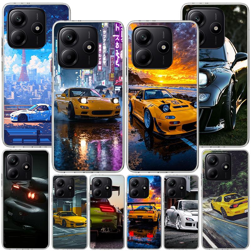 JDM Машина RX7 Крутой Чехол для Телефона для Чехол для Телефона для Xiaomi Redmi Note 15 14 14S 13 Pro Plus 12 12S 11S 11E 10S 10 11T 5G Уникальный Чехол