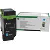 Cyan Toner Cartridge - Lexmark CS632dwe, CX635adwe - Original - Box - LCCP, LRP