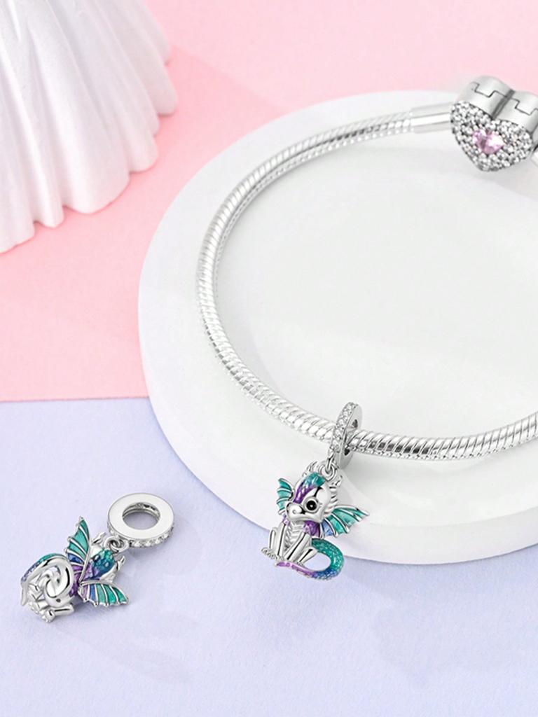 Copper Metal Plated Authentic Original Charm Bead Components Dinosaur Bead Components Compatible With Bracelet High Quality Fine Jewelry Women's High