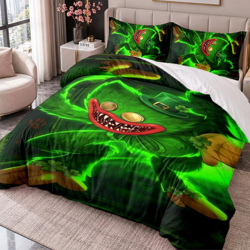 Poppy Playtime 3Pcs Bedding Set Duvet Cover With Two Pillowcases For Bedroom Home Decoration