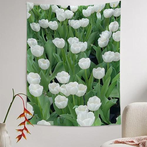 Fashion Home Decoration Tapestry Flower Tulip Pattern Bedroom Living Room Tapestry
