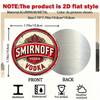 Металлическая табличка Настенное искусство Винтажный плакат Smirnoff Vodka Круглая жестяная табличка 8 дюймов для бара Ретро Декор