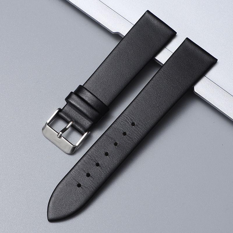 Ремешок для часов из мягкой кожи, ультратонкий ремешок 14 мм, 15 мм, 16 мм, 18 мм, 20 мм, 22 мм, сменный ремешок для наручных часов, ремешки для часов