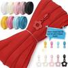 2M Zipper with 5 Zipper Puller Nylon Zipper Zips Repair Kit
